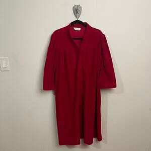 Vintage XL Vanity Fair nightgown red maxi cozy sleepwear pajama v neck soft